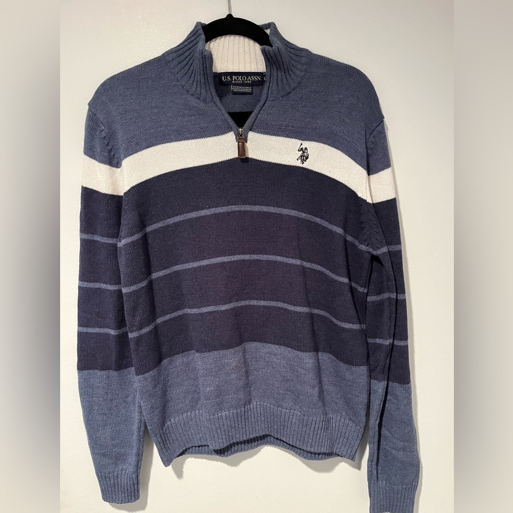 U. S. Polo Assn. long sleeve 1/4 zip. Sweater suze 14/16